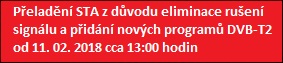 Přeladění STA 2018-02-11